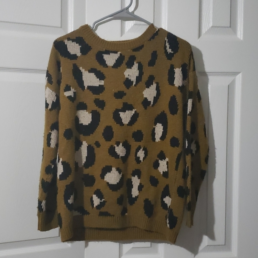 Forever 21 Leopard Sweater